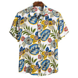 Xituodai Men's Hawaiian Polyester Summer Short Sleeve Shirt Tropical Leaf 3D Pattern Printing Beach Male Shirts Casual Blouse For Men 5xl