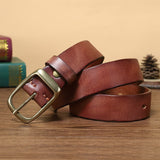 Xituodai 3.3CM Fashion Men High Quality Genuine Leather Belt Luxury Designer Belts Men New Copper Buckle Strap Male Jeans For Man Cowboy