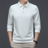 Xituodai 2022 New Polo Shirt Men Solid Business Casual Long Sleeve Mens Polo Shirt Fashion Turn Down Collar Slim Polo Tees Tops Men M-4XL