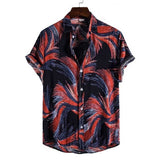 Xituodai Summer Men For Shirt Holiday Fashion Beach Dot Print Short Sleeve Tops Aloha Clothing Streetwear Mens Hawaiian Shirts 5XL