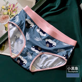 Xituodai Couples Panties Cute Cartoon Men Underwears Women Underpants Sexy Lovers Panty Middle Waist Soft Modal Boxers Plus Size Briefs