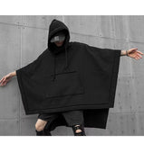 Xituodai Techwear Black Oversized Hoodies Sweatshirt Baggy Trench Coat Anorak Men Goth Punk Japanese Streetwear Hip Hop Gothic