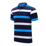 Xituodai New Summer Men Classic Striped Polo Mens Cotton Short-Sleeved Embroidered Business Casual Hot Polo Shirt Male Dropshipping