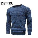 Xituodai New Cotton Pullover O-neck Men's Sweater Fashion Solid Color High Quality Winter Slim Sweaters Men Navy Knitwear