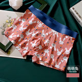 Xituodai Couples Panties Cute Cartoon Men Underwears Women Underpants Sexy Lovers Panty Middle Waist Soft Modal Boxers Plus Size Briefs