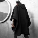 Xituodai Techwear Black Oversized Hoodies Sweatshirt Baggy Trench Coat Anorak Men Goth Punk Japanese Streetwear Hip Hop Gothic