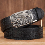 Xituodai 3.5CM Eagle Alloy Automatic Buckle Cowskin Leather Belt Quality Men Wasitbad Strap Genuine Leather Gift Bussiness Belt For Jeans