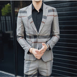 Xituodai Coat Vest Pants Men's Fashion Boutique Stripes Wedding Suit Three Pieces Set Male Business Casual Blazers Jacket Trousers