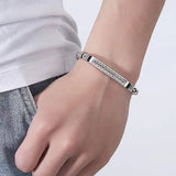 Silver Exquisite Vintage Thai Silver Passeau Bracelet Pull Button Male Style Personality Do Old Domy Bracelet Gift Wholesale