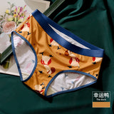 Xituodai Couples Panties Cute Cartoon Men Underwears Women Underpants Sexy Lovers Panty Middle Waist Soft Modal Boxers Plus Size Briefs