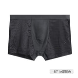Xituodai Male Panties Modal Men's Underwear Boxers Breathable Man Ice Silk Sexy U Convex Boxer Solid Underpants Comfortable Mesh Shorts