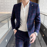 Xituodai Coat Vest Pants Men's Fashion Boutique Stripes Wedding Suit Three Pieces Set Male Business Casual Blazers Jacket Trousers