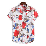 Xituodai Summer Men For Shirt Holiday Fashion Beach Dot Print Short Sleeve Tops Aloha Clothing Streetwear Mens Hawaiian Shirts 5XL