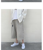 Xituodai 2022 Summer New Men's Baggy Thin Casual Shorts Y2k Korean Fashion Loose Straight Solid Color Short Pants Male