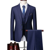 Xituodai (Blazers+Pants+Vest) Mens Suits Plaid 3 Pieces Men Dress Suits Casual Commuter Office Business Suits For Wedding Jacket Trousers