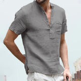 Xituodai Summer New Men's Short-Sleeved T-shirt Cotton and Linen Led Casual Men's T-shirt Shirt Male  Breathable S-3XL