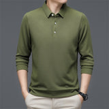 Xituodai 2022 New Polo Shirt Men Solid Business Casual Long Sleeve Mens Polo Shirt Fashion Turn Down Collar Slim Polo Tees Tops Men M-4XL