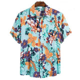 Xituodai Summer Men For Shirt Holiday Fashion Beach Dot Print Short Sleeve Tops Aloha Clothing Streetwear Mens Hawaiian Shirts 5XL