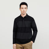 Xituodai 2022 Autumn New  Male Polo Shirt Long Sleeve Patchwork Contrast color Smart Caeual Cotton Blend Top Plus Size 60019