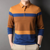 Xituodai 2022 New Polo Shirt for Men Long Sleeve Striped Autumn Multi-color Fashion Clothing Casual Male Korean Style Polo T Shirt