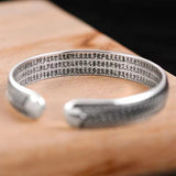 New Woven Men's Thai Silver Dominant Bracelet National Style Old Fashionable Fashion Open Bracelet Gift