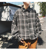 Xituodai Men Harajuku Color Block Plaid Shirt 2022 Man Streetwear Fleece Shirts Long Sleeve Male Vintage Korean Fashions Clothes