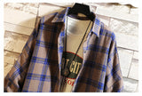 Xituodai Men Harajuku Color Block Plaid Shirt 2022 Man Streetwear Fleece Shirts Long Sleeve Male Vintage Korean Fashions Clothes