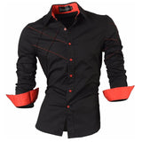 Xituodai Spring Autumn Features Shirts Men Casual Long Sleeve Casual Slim Fit Male Shirts Zipper Decoration (No Pockets) Z015