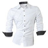 Xituodai Spring Autumn Features Shirts Men Casual Long Sleeve Casual Slim Fit Male Shirts Zipper Decoration (No Pockets) Z015