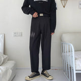 Xituodai 2022 Men&#39;s Loose Leisure Grey Formal Suit Pants Business Design Cotton Western-style Trousers Male Black Casual Pants Size M-2XL