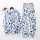 Xituodai Cute white bear 100% brushed cotton men pajama sets Autumn Casual fashion animal sleepwear men homewear sexy pijamas mujer