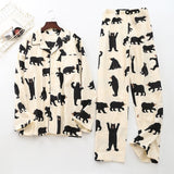 Xituodai Cute white bear 100% brushed cotton men pajama sets Autumn Casual fashion animal sleepwear men homewear sexy pijamas mujer