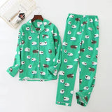 Xituodai Cute white bear 100% brushed cotton men pajama sets Autumn Casual fashion animal sleepwear men homewear sexy pijamas mujer