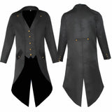Xituodai Men&#39;s Retro Tailcoat Suit Jacket Gothic Steampunk Long Jacket Victorian Frock Coat Cosplay Male Single Breasted Swallow Uniform