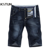 Xituodai Summer Shorts Jeans Men Denim Pants Stretch Dark Blue Fashion Design Men&#39;s Jeans Slim Straight Male Short  Jeans Hombre