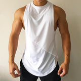 Xituodai NEW Bodybuilding Sporty Tank Tops Men Gyms Fitness Workout Sleeveless Shirt Male Stringer Singlet Summer Casual Loose Undershirt