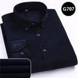 Xituodai Plus Size 6xl Autumn/winter Warm Quality 100%cotton Corduroy long sleeved button collar smart casual shirts for men comfortable