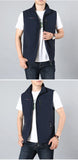 Xituodai Men&#39;s Waistcoat Jackets Vest 2021 Summer New Solid Color Stand Collar Climbing Hiking Work Sleeveless With Pocket