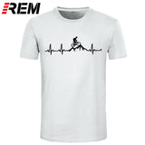 Xituodai Mountain Bike Heartbeat Funny MTB Dirt Bike T Shirt Plus Size Custom Short Sleeve Men&#39;s T-shirt Fashion Family Cotton