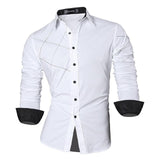 Xituodai Sportrendy Men&#39;s Shirt Dress Casual Long Sleeve Slim Fit Fashion Dragon Stylish JZS041