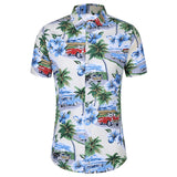 Xituodai Summer Fashion Mens Shirt Slim Fit Short Sleeve Floral Shirt Mens Clothing Trend Mens Casual Flower Shirts Size M-7XL