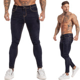 Xituodai Jeans Men Elastic Waist Skinny Jeans Men 2020 Stretch Ripped Pants Streetwear Mens Denim Jeans Blue