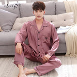 Xituodai Luxury Pajama suit Satin Silk Pajamas Sets Couple Sleepwear Family Pijama Lover Night Suit Men &amp; Women Casual Home Clothing