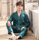 Xituodai Luxury Pajama suit Satin Silk Pajamas Sets Couple Sleepwear Family Pijama Lover Night Suit Men &amp; Women Casual Home Clothing