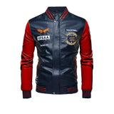 Xituodai New Men Leather Jacket 2020 Brand Embroidery Baseball PU Jackets Male Casual Luxury Winter Warm Fleece Pilot Bomber Jacket Coat