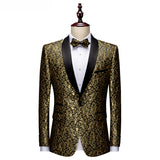 Xituodai Men Blazers Banquet Party Prom Ball Slim Fit Wedding Tuxedo Suit Jackets Shawl Lapel Stage Costume Nightclub Singer Host Dancer