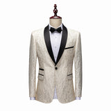 Xituodai Men Blazers Banquet Party Prom Ball Slim Fit Wedding Tuxedo Suit Jackets Shawl Lapel Stage Costume Nightclub Singer Host Dancer