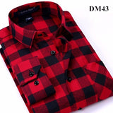 Xituodai Plaid Shirt New Autumn Winter Flannel Red Checkered Shirt Men Shirts Long Sleeve Chemise Homme Cotton Male Check Shirts