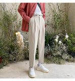 Xituodai 2022 Men&#39;s Straight Pants Loose Casual Pants Western Trouser thicken velvet Suit Pants Formal Business Cotton Trousers S-XL