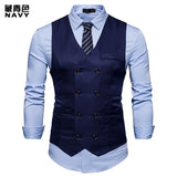 Xituodai New Brand Dress Vests For Men Casual Slim Fit Mens Suit Vest Double breasted Waistcoat Gilet Homme Formal Business Jacket XXL